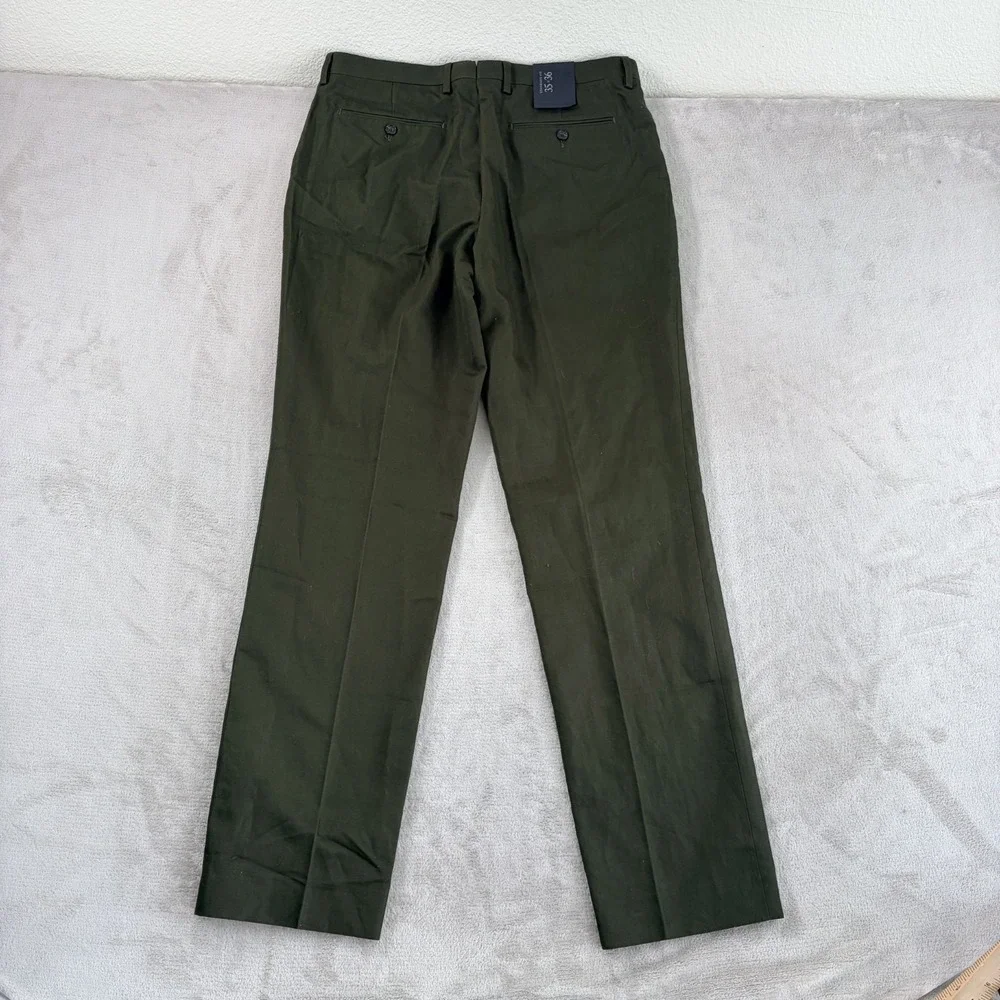 Banana Republic Standard Fit Chino Pants in Green Men 35x36 (Fits 36x35) NWT